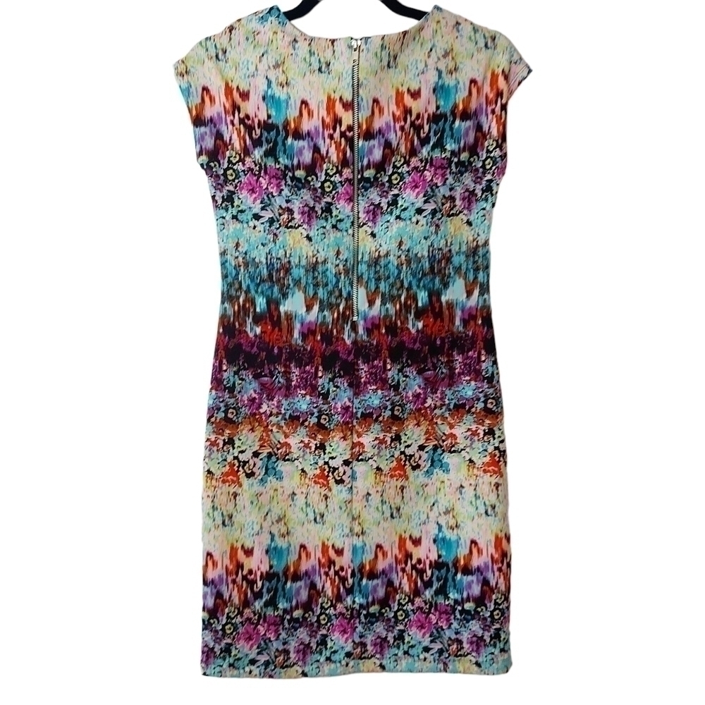 CYNTHIA ROWLEY Multicolor Print Dress Size 4 - Picture 3 of 6